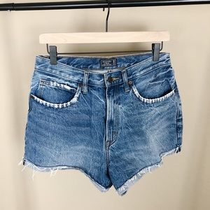 Abercrombie high rise denim shorts